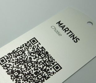 Etiquettes métal avec QR Code imprimé