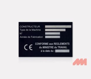 Plaque constructeur sur mesure