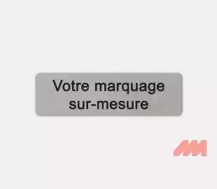 Plaque ou étiquette marquée sur mesure