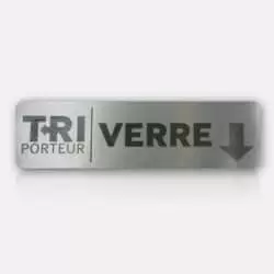 plaque signalétique poubelle