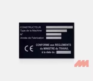 Plaque constructeur sur mesure
