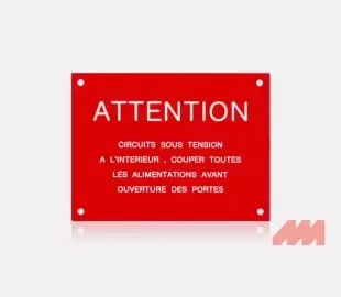 Plaque d’avertissement