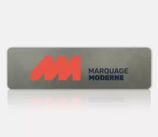 Impression plaque inox