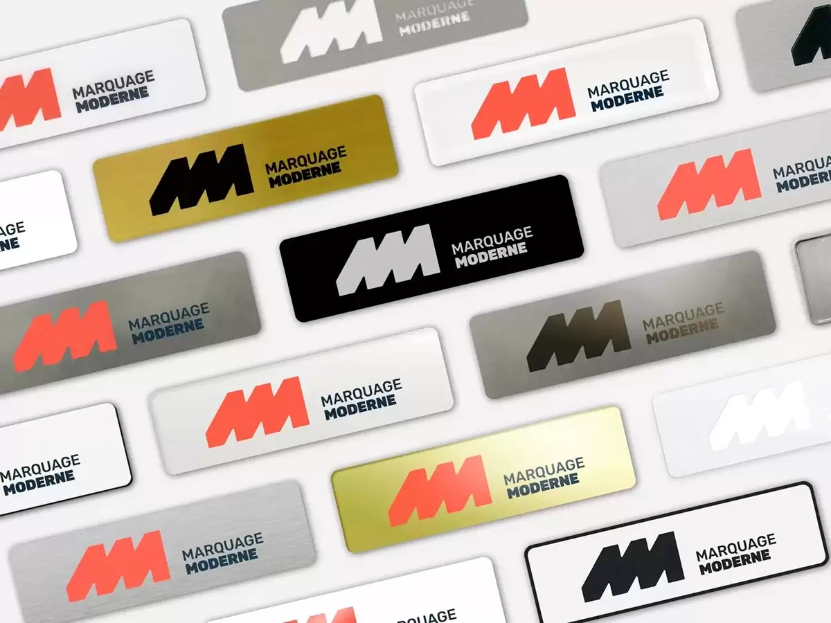 Plaque ou étiquette sur mesure gravure impression métal plastique