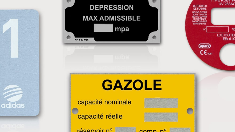 Plaques d'identification fabriquée en métal sérigraphié