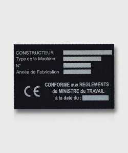 plaque constructeur