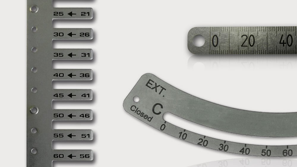 Outils de mesure personnalisé en inox gravé par laser