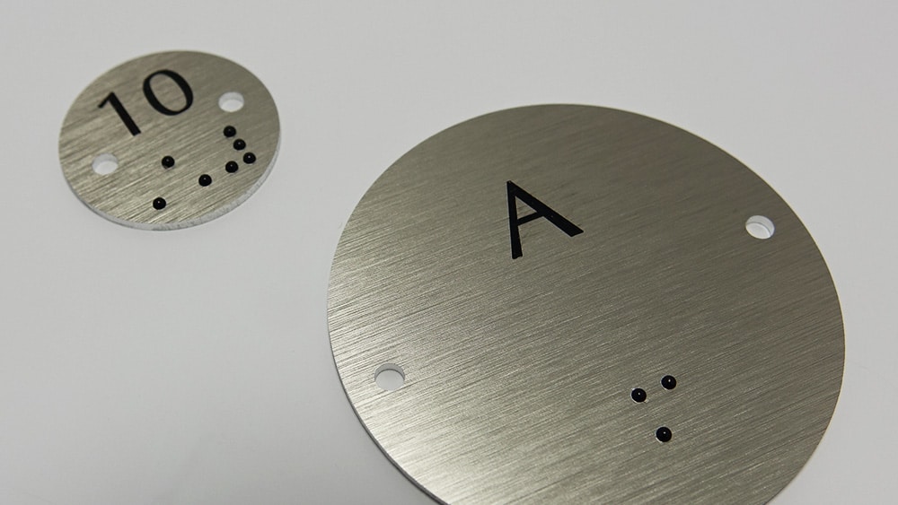 jetons aluminium avec marquage braille