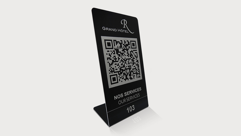 Plaque QR code restaurant