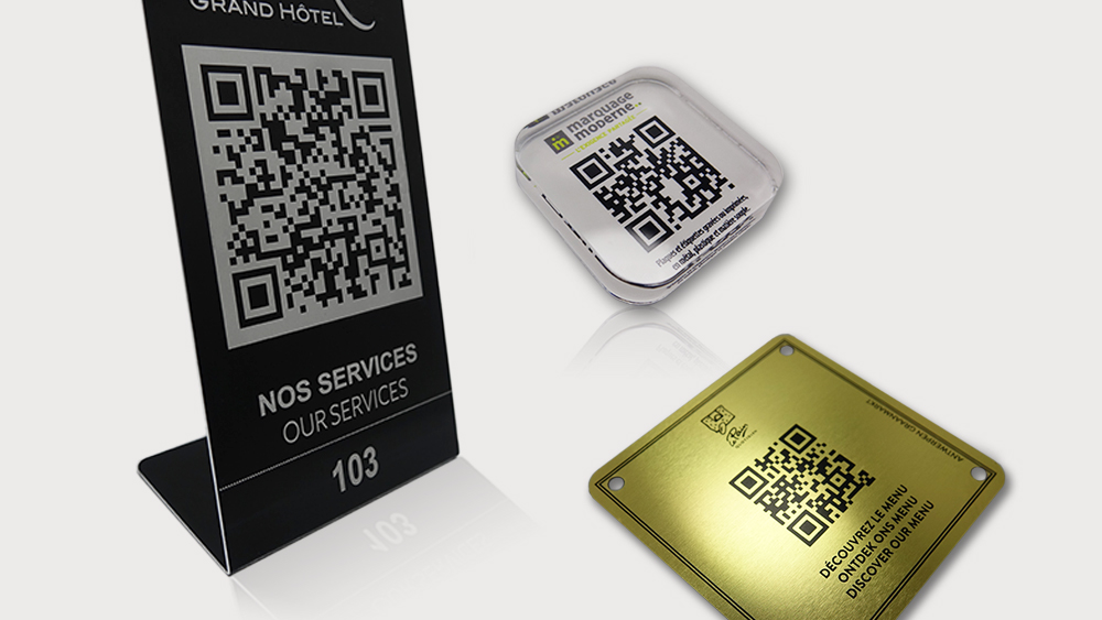 Plaques QR code sur mesure