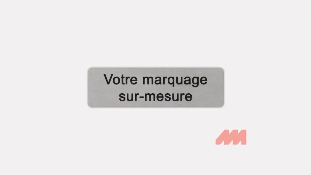 Custom-marked plate or label