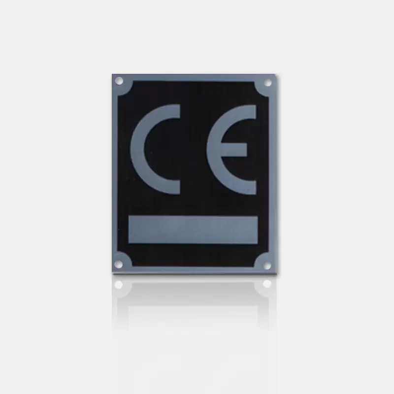Plaque conformité CE aluminium sérigraphiée | Marquage Moderne Produit