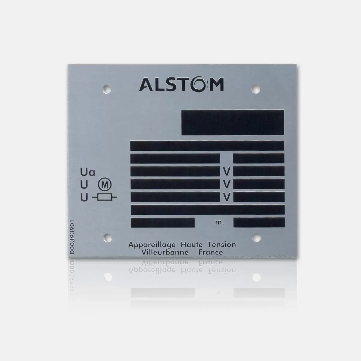 Plaque conformité aluminium sérigraphiée données | Marquage Moderne Produit