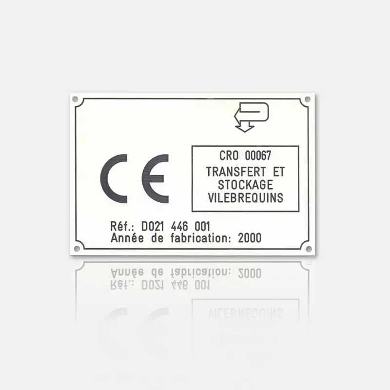 Plaque conformité CE gravoply gravée | Marquage Moderne Produit