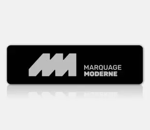 Étiquette acrylate en film souple gravée au laser avec logo personnalisé