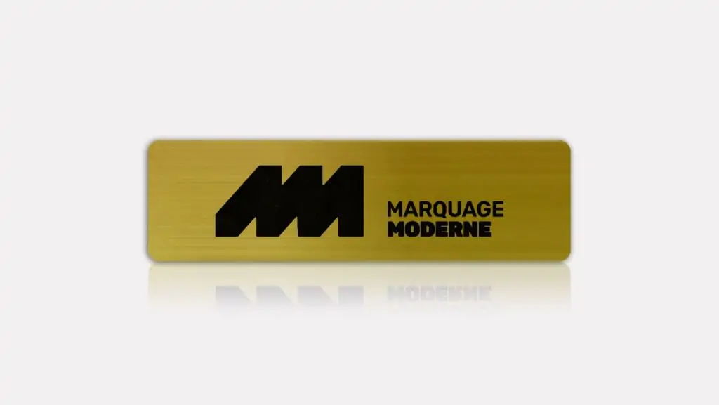 Engraved brass plate